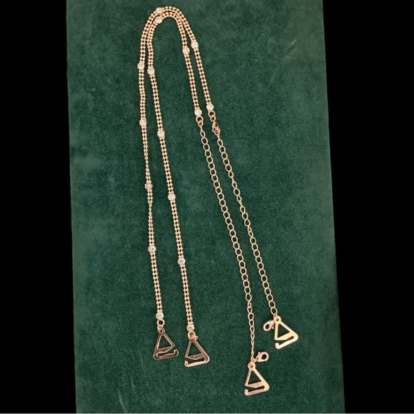 NWT Brazilian Bra Straps brand rose gold color crystals gold adjustable - Picture 5 of 5